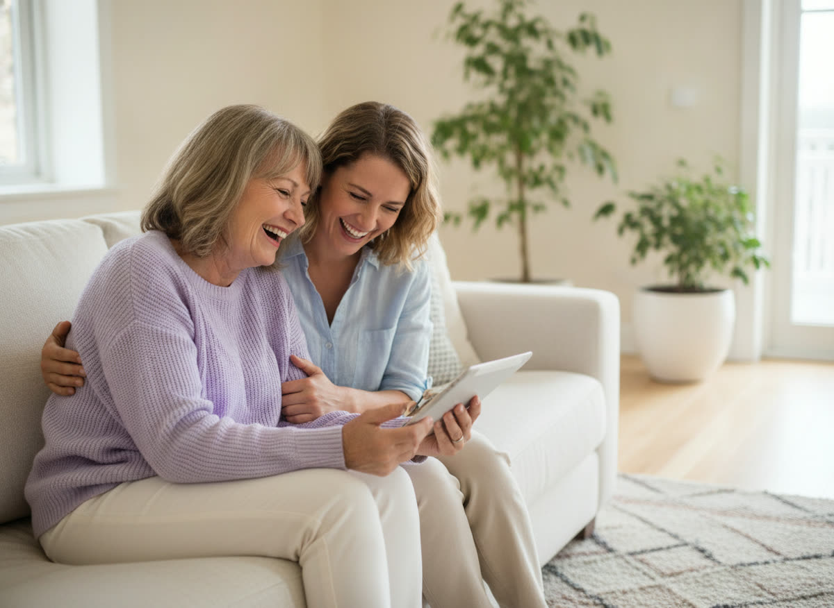 Un proche utilise son téléphone simplement