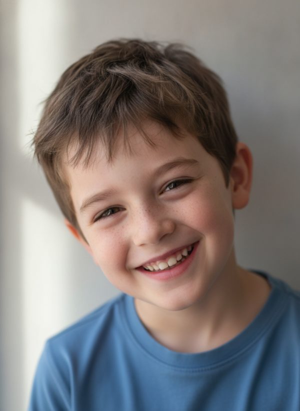 La photo de départ (enfant imaginaire, généré pour l'exemple)